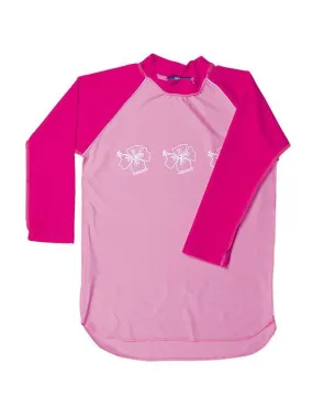 3004 Ozi Varmints Long Sleeve Rash Vest 50  UPF - Pink