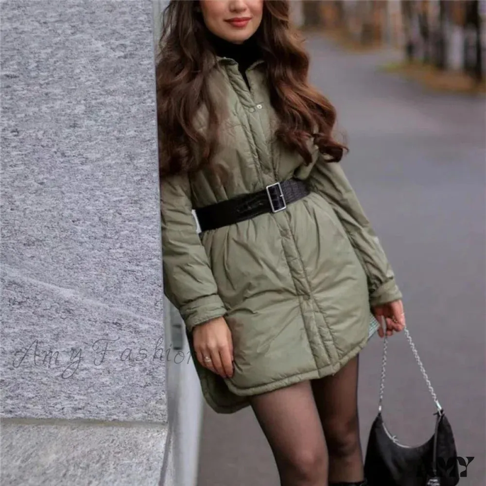 Amy Fashion - Loose Long Basic Pocket Shirt Coats