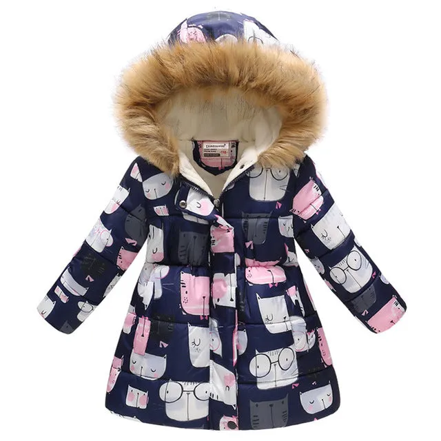 Autumn Winter Jackets and Coat Cotton-Padded Girls Clothes