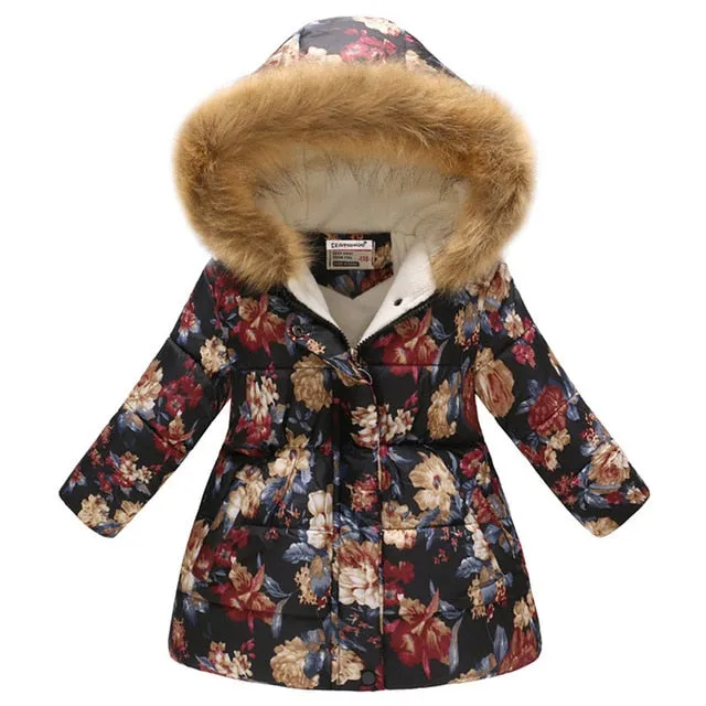 Autumn Winter Jackets and Coat Cotton-Padded Girls Clothes