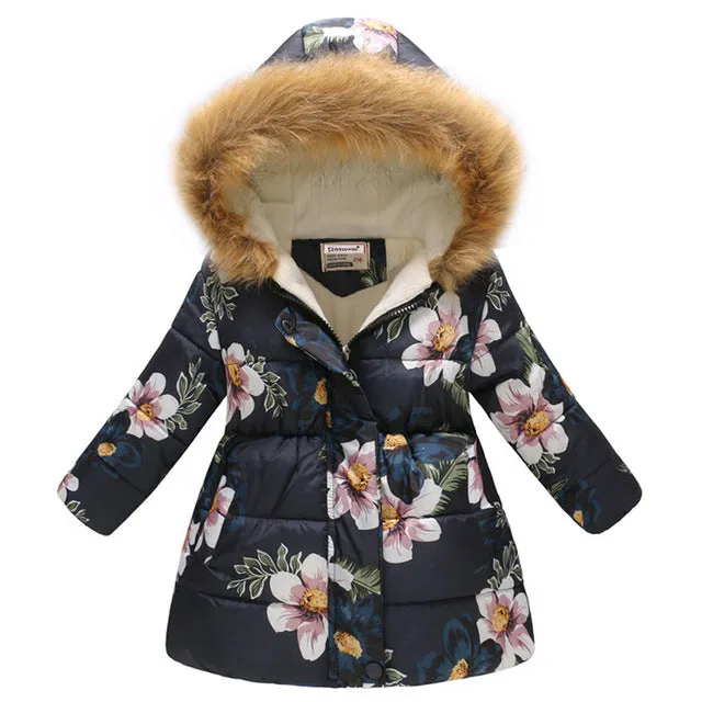 Autumn Winter Jackets and Coat Cotton-Padded Girls Clothes