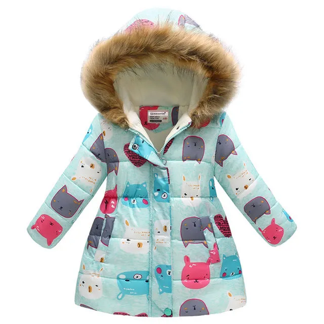 Autumn Winter Jackets and Coat Cotton-Padded Girls Clothes