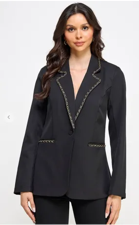 Black Chain Blazer