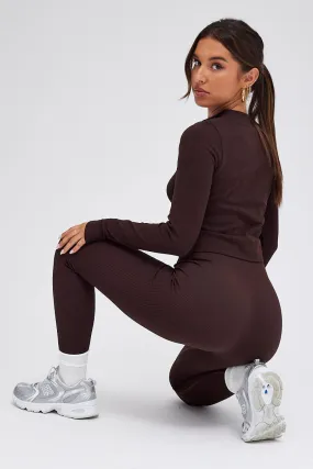 Brown Leggings Seamless Activewear