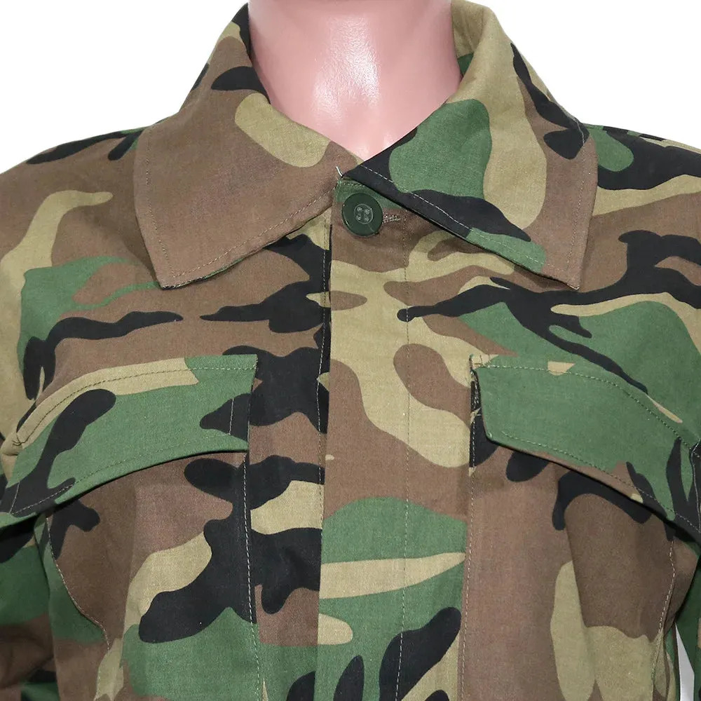 Cathy Cropped Camouflage Jackets