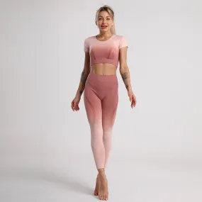 Comfortable Soft Gradient Color Yoga Set