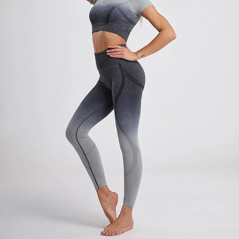 Comfortable Soft Gradient Color Yoga Set