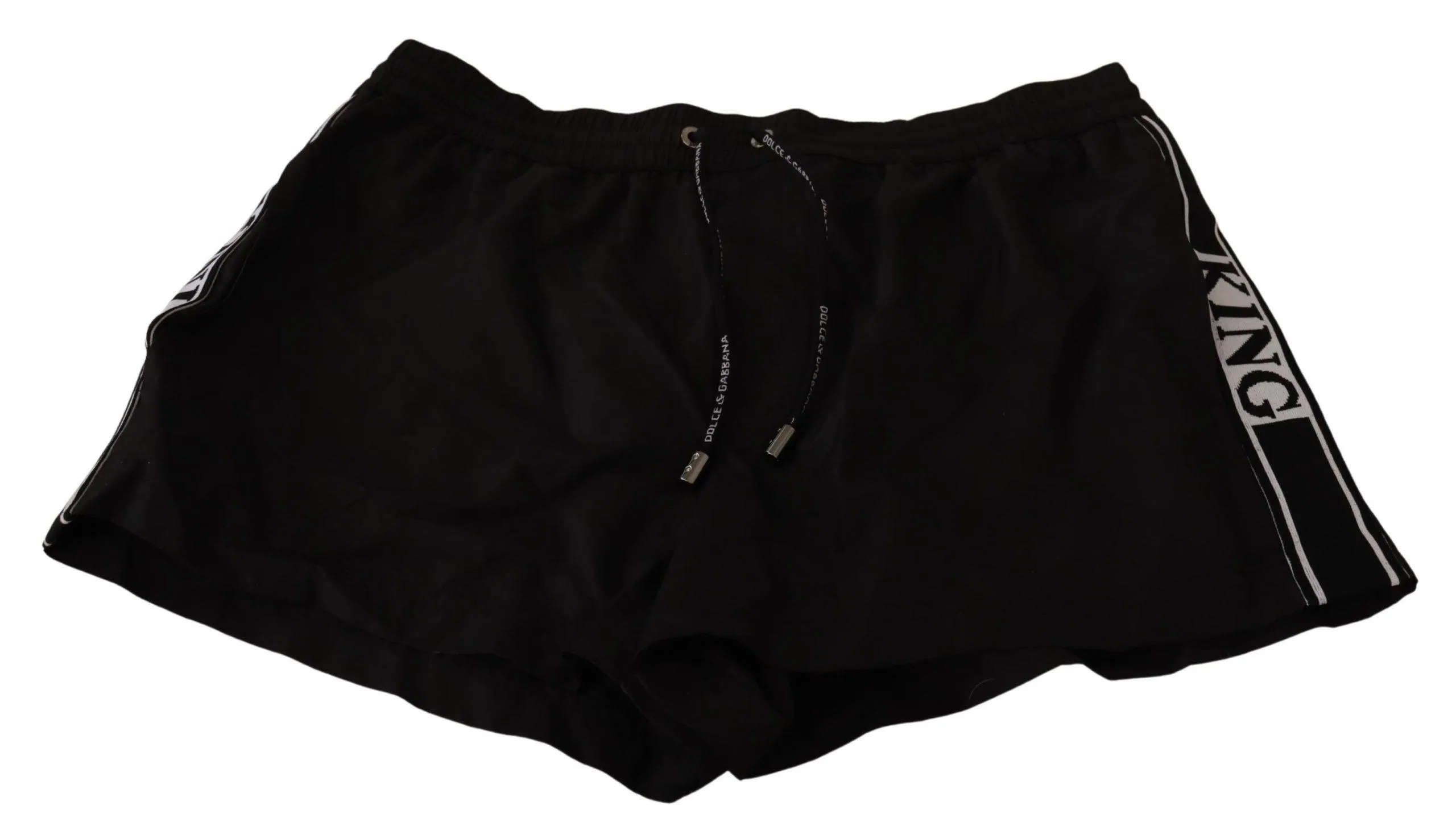 Dolce & Gabbana Black King Mens Beachwear Swimwear Shorts