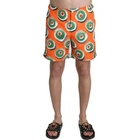 Dolce & Gabbana Orange Cupcake Beachwear Shorts Swimwear