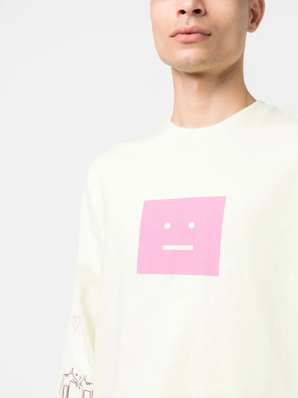 FACE LOGO-PRINT CREW-NECK SWEATSHIRT