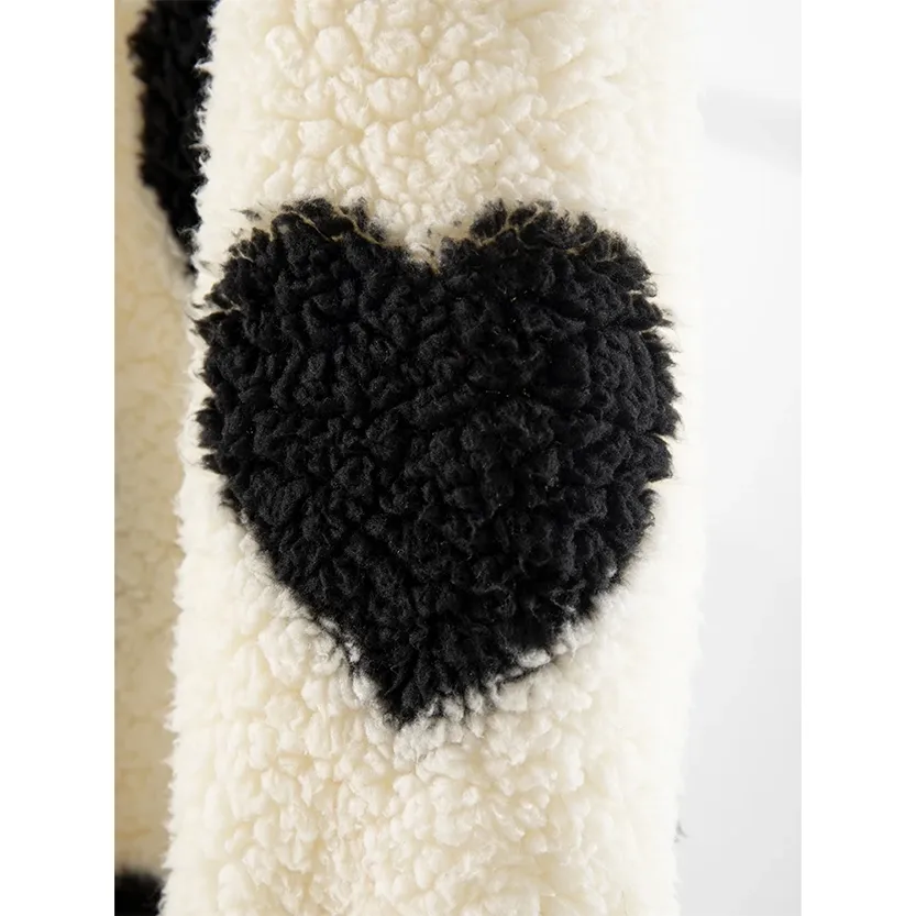 Funki Buys | Sweaters | Women's Plush  Fuzzy Heart Pullover