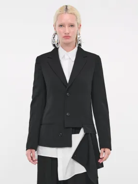 Gabardine Slit Suit Jacket (YJ-J11-100-BLACK)