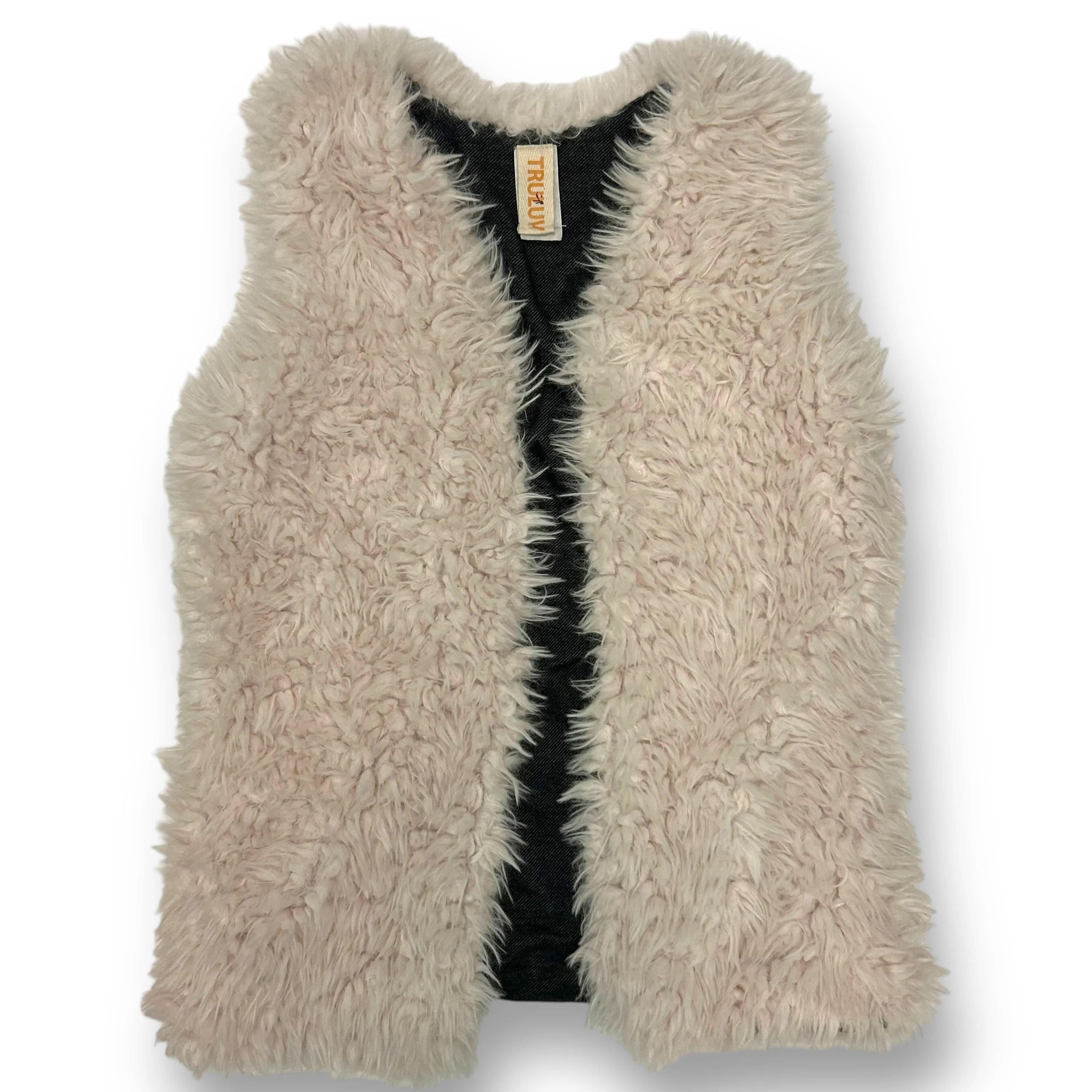 Girls TruLuv Size 10 YMD Buttercream Faux Fur Vest