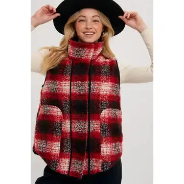 Happy Flannel Plaid Vest