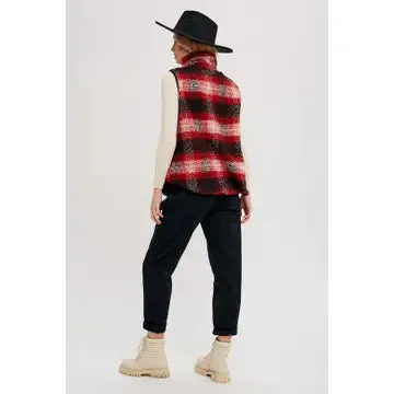 Happy Flannel Plaid Vest