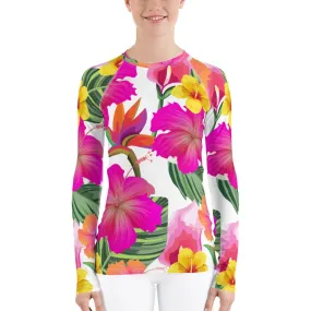 Hibiscus Paradise Floral Women's Rash Guard