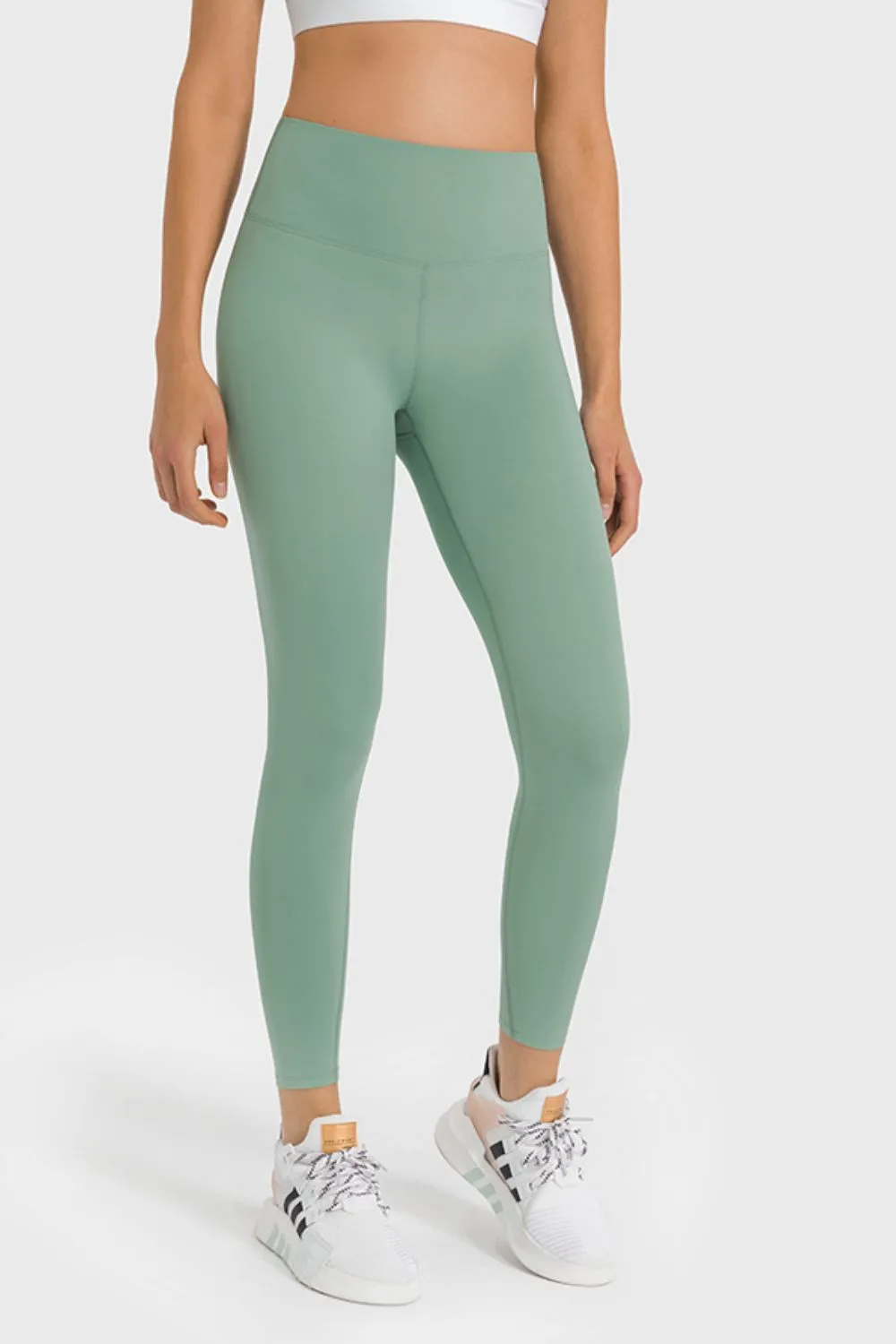 High Waist Ankle-Length Yoga Leggings (TBL) T