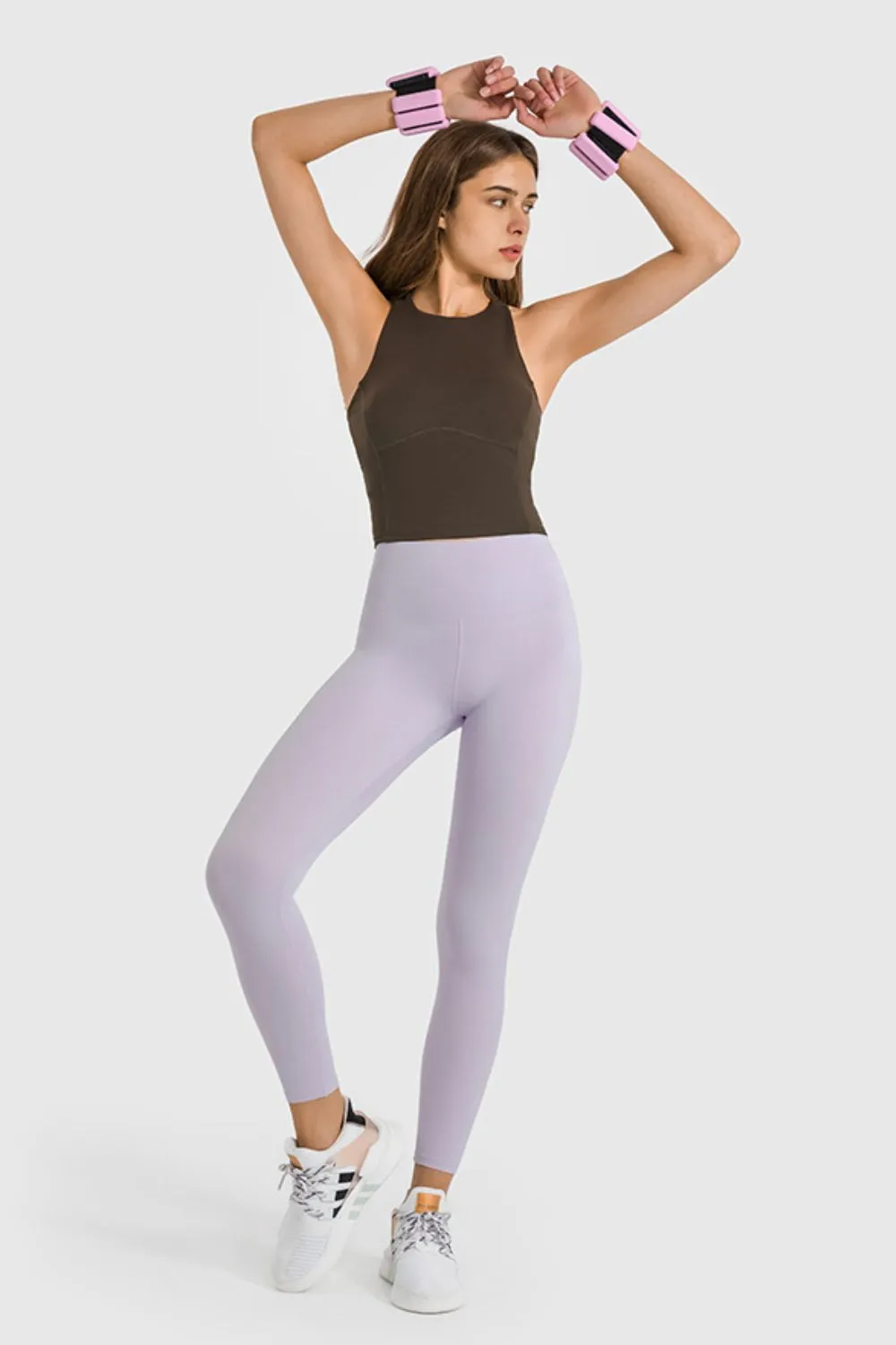 High Waist Ankle-Length Yoga Leggings (TBL) T