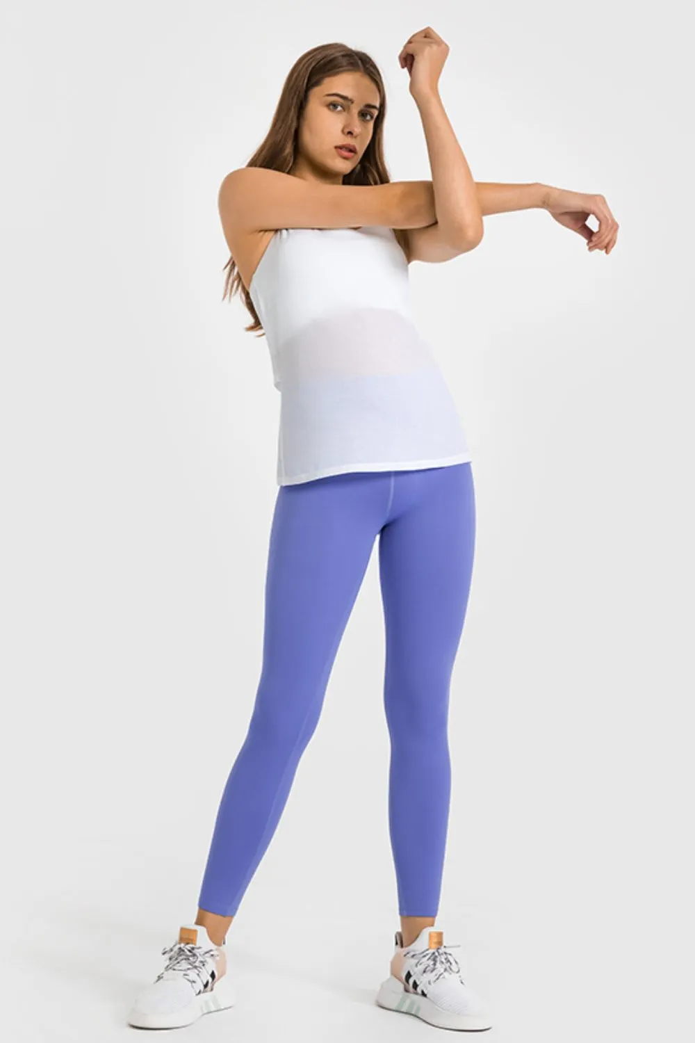 High Waist Ankle-Length Yoga Leggings (TBL) T