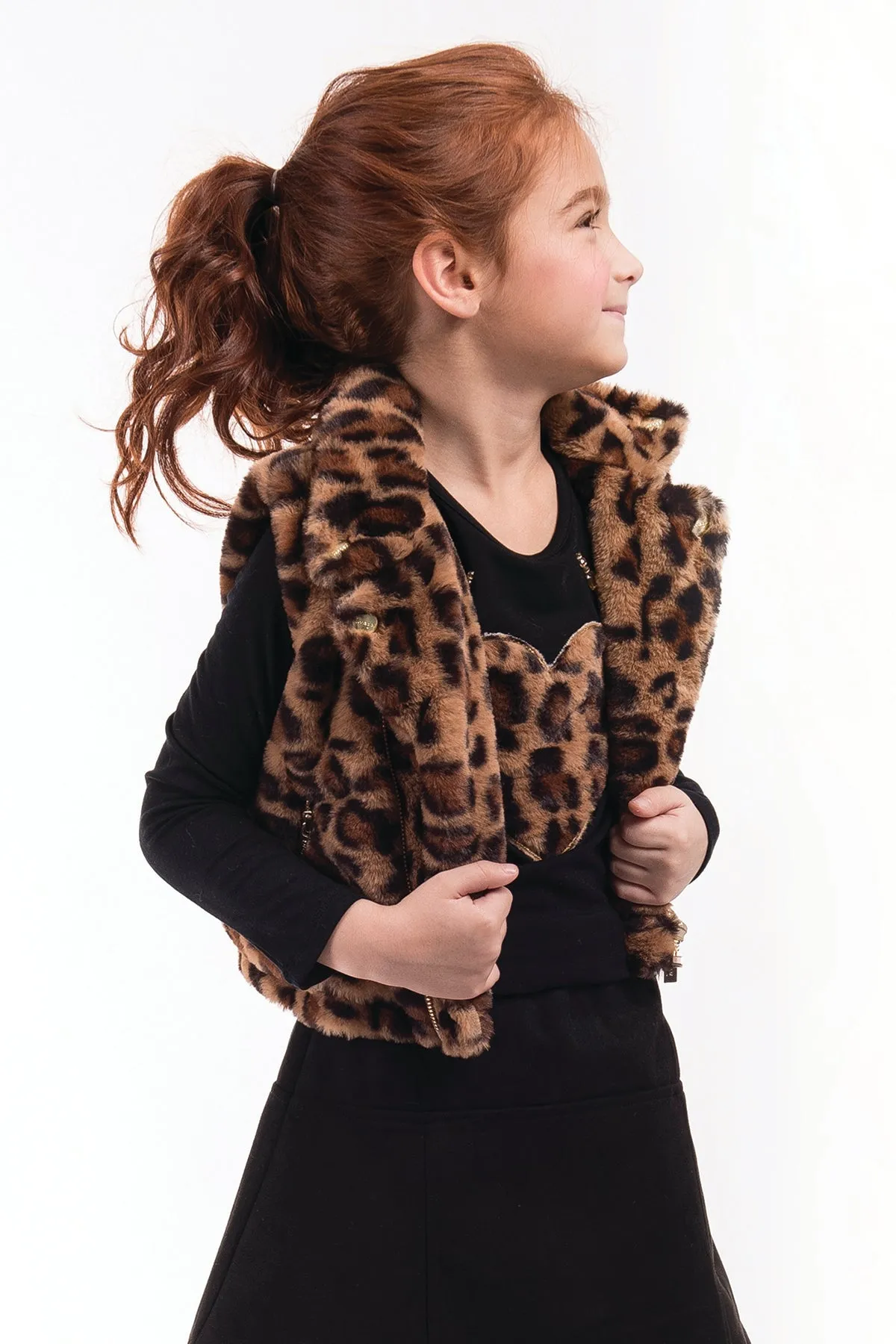 Imoga Emerson Girls Vest - Leopard (Size 14 left)