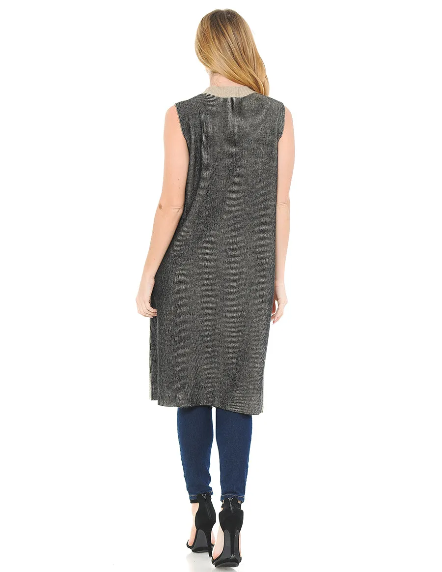 Knit Color Block Vest