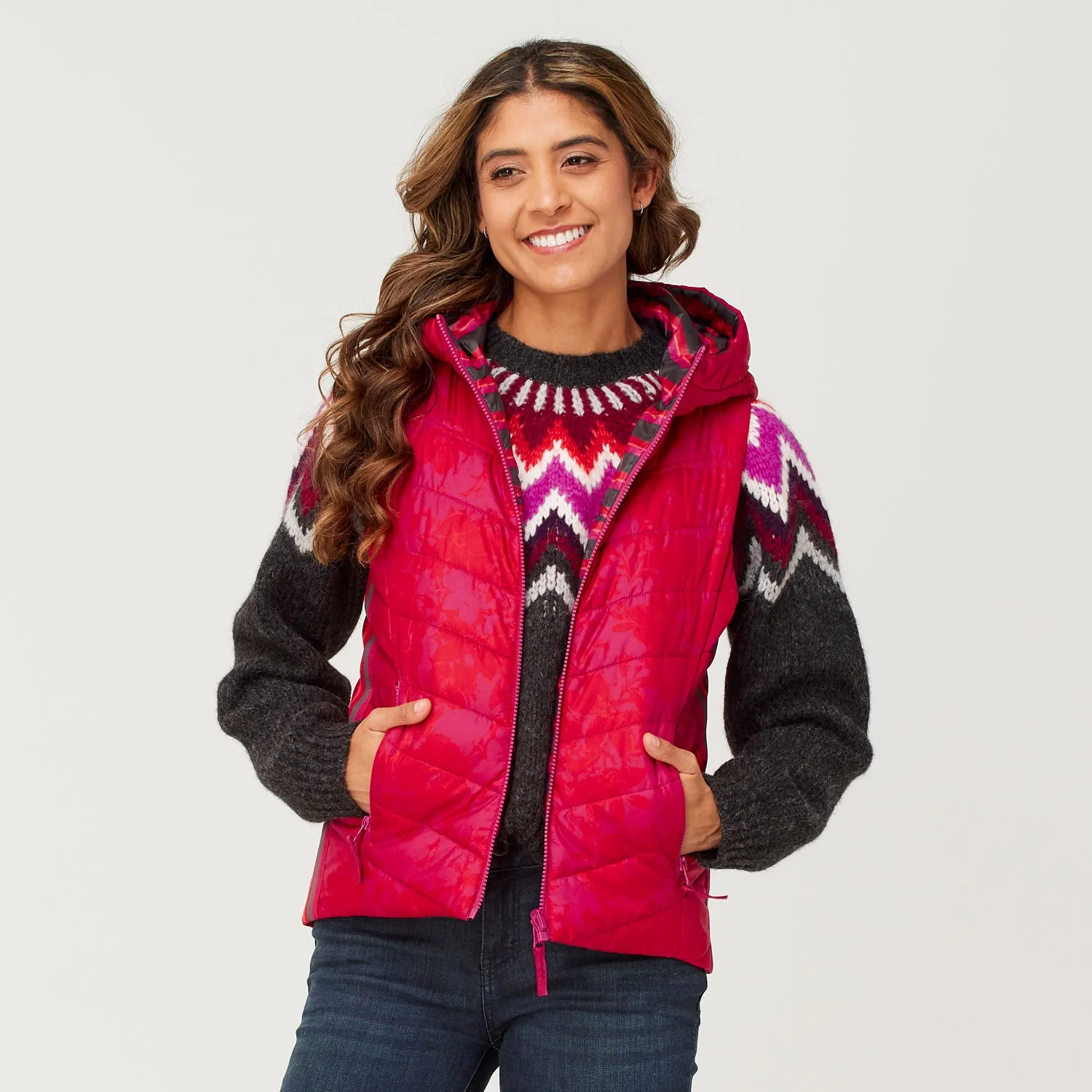 Krimson Klover Vesta Hooded Vest - Bloom