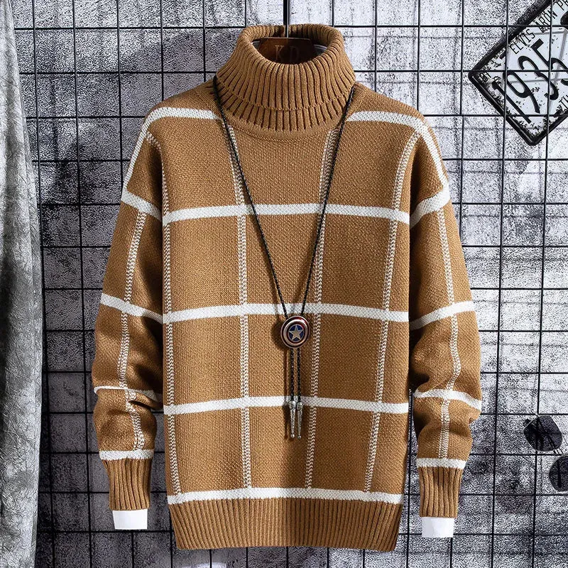 LMS Plaid Turtleneck Sweaters