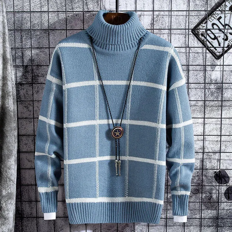 LMS Plaid Turtleneck Sweaters