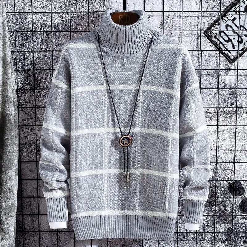 LMS Plaid Turtleneck Sweaters