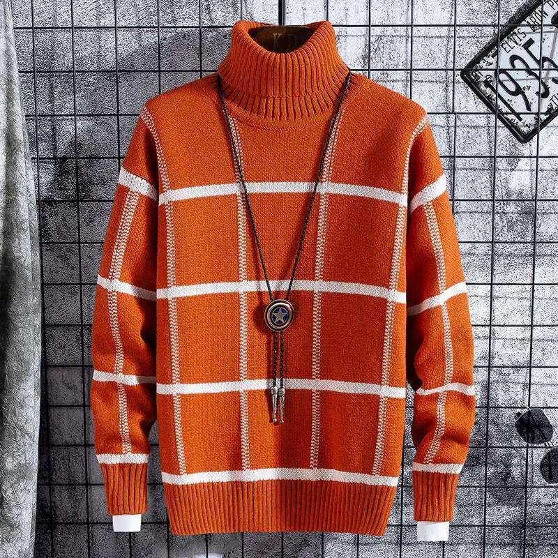 LMS Plaid Turtleneck Sweaters