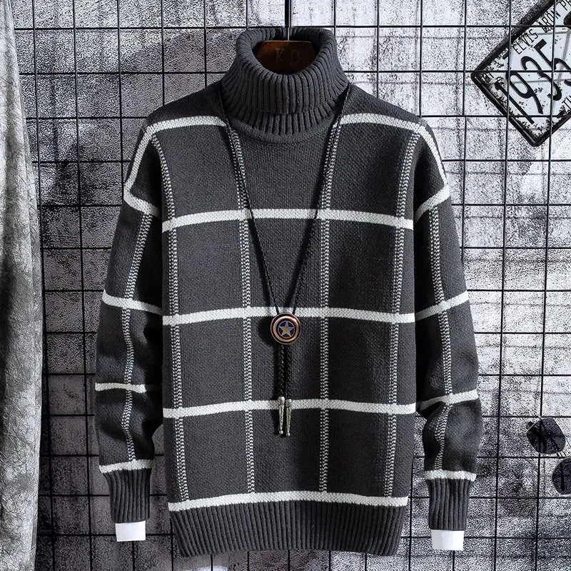 LMS Plaid Turtleneck Sweaters