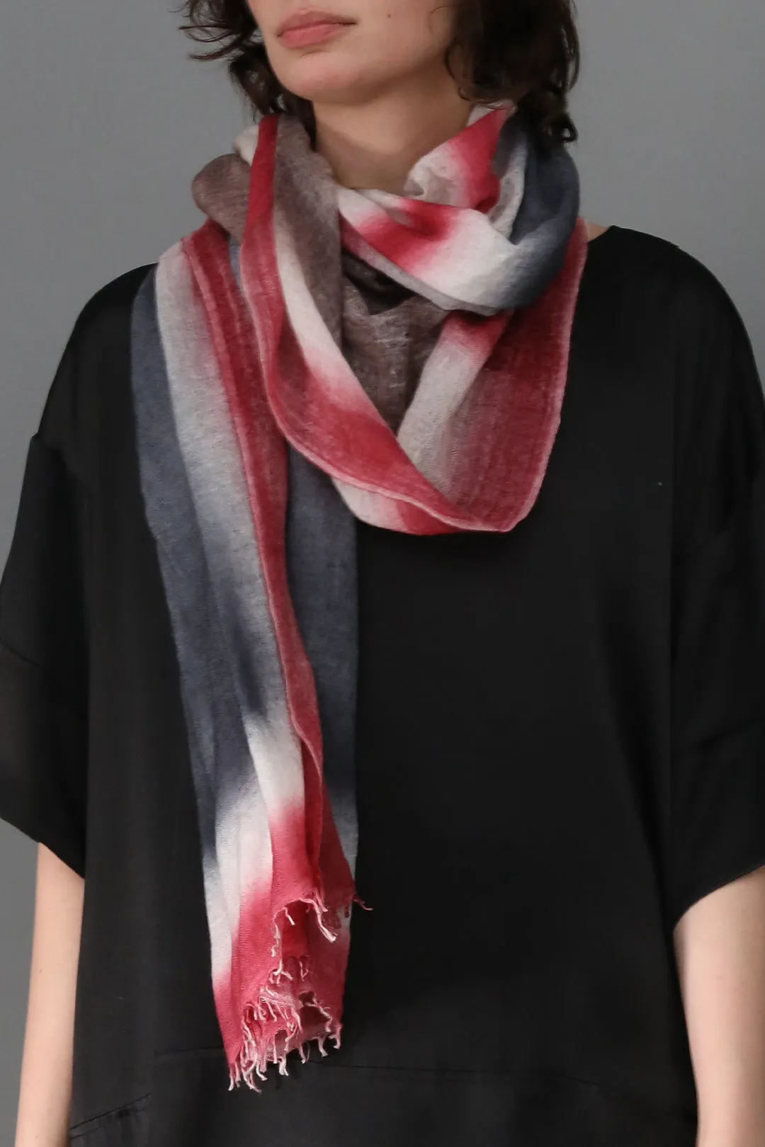 MOCHA ROSE SCARF IN HAND DYED CASHMERE