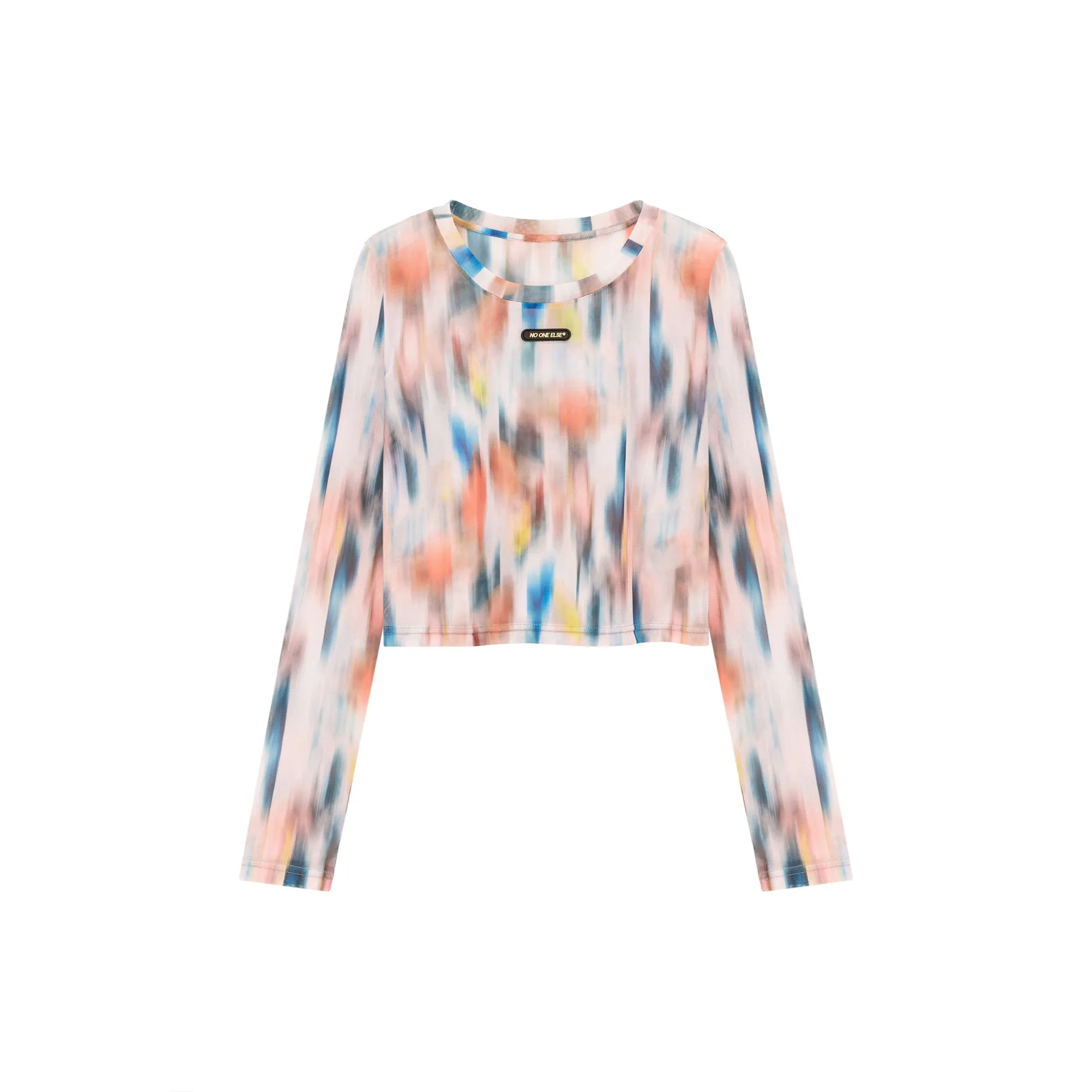 Multi Color Long Sleeve Crop Top