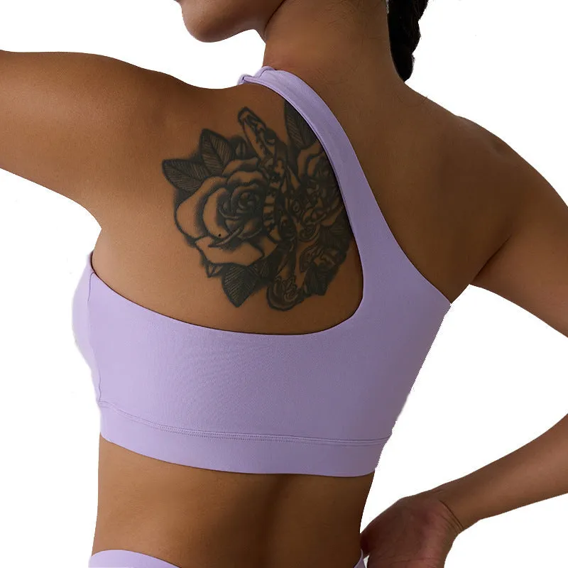 One-shoulder Fitness Yoga Bra