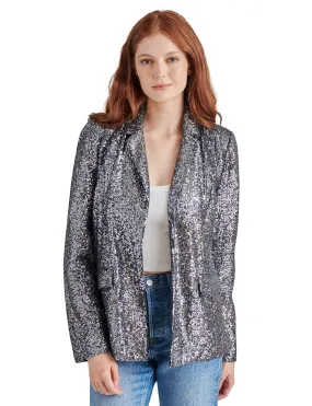 Payton Sequin Blazer, Silver Grey