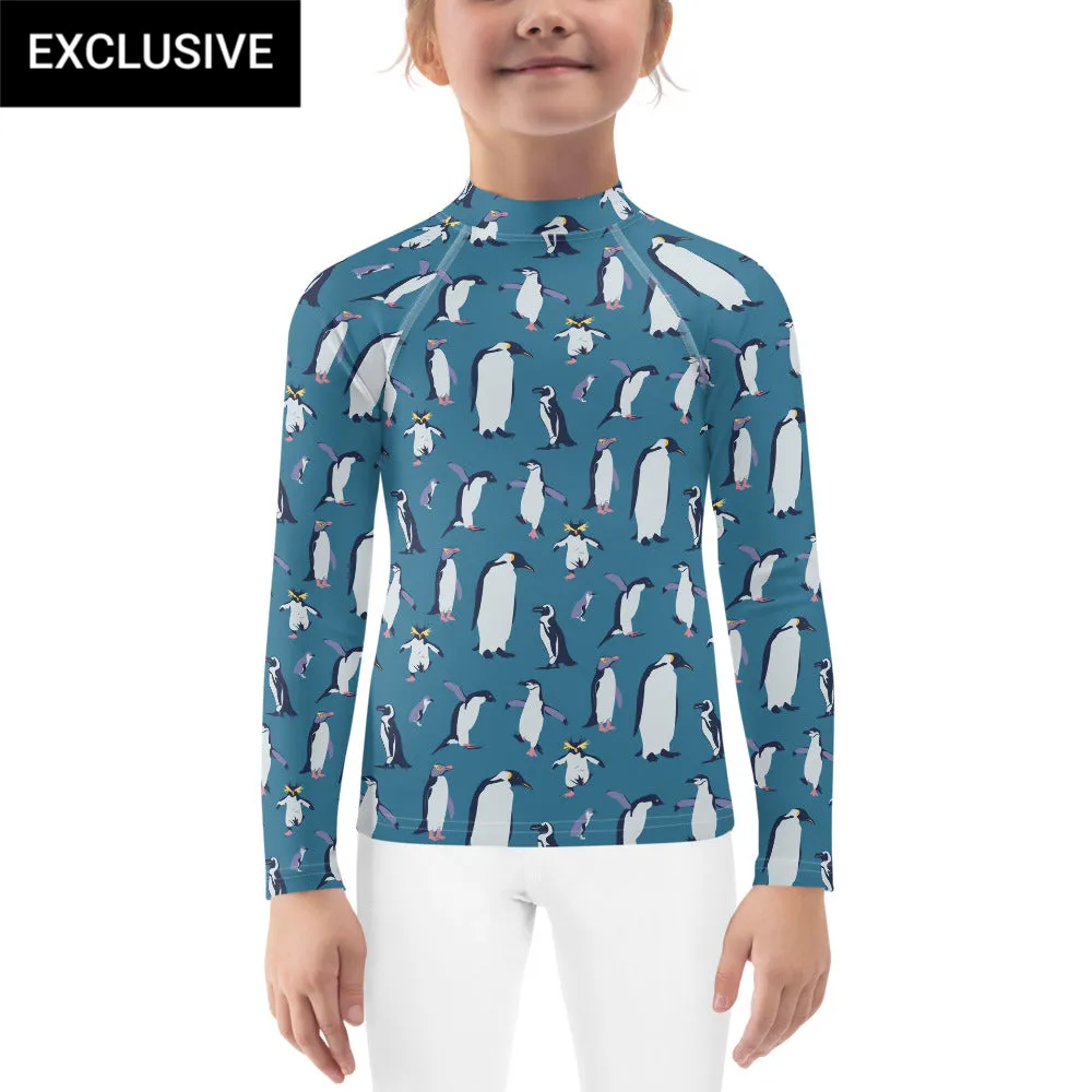 Penguins Kids Rash Guard (POD)