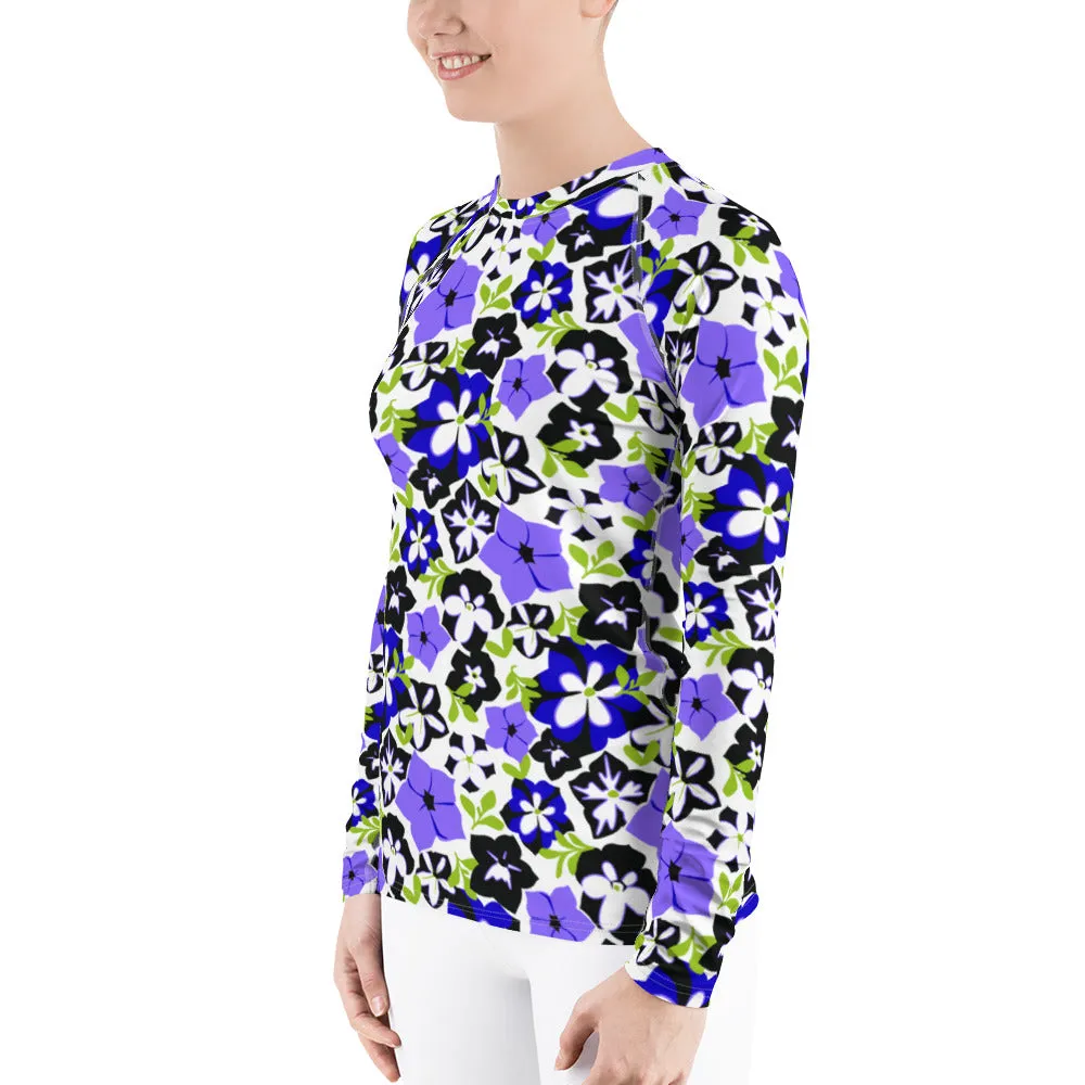 Petunias Rash Guard Top (POD)