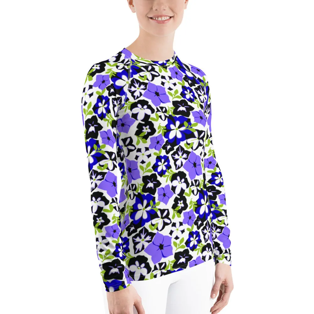 Petunias Rash Guard Top (POD)