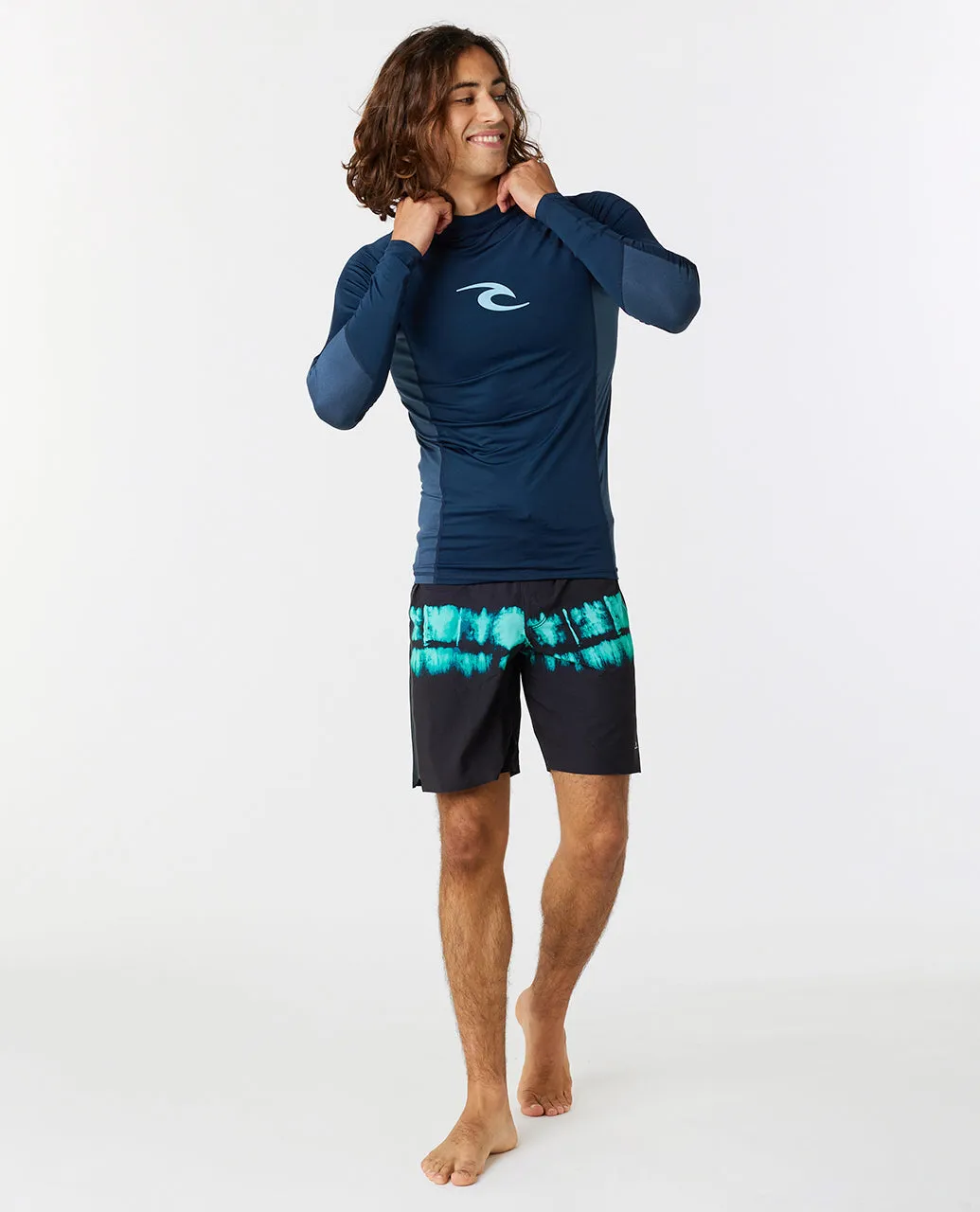 Rip Curl Mens Waves UPF 50 Perf Long Sleeve Rash Vest