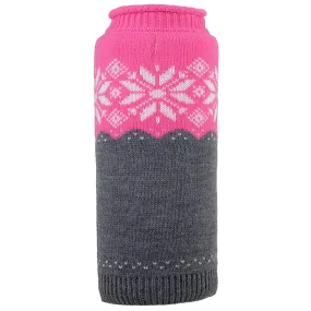 Ski Lodge Fuchsia Turtleneck Dog Sweater