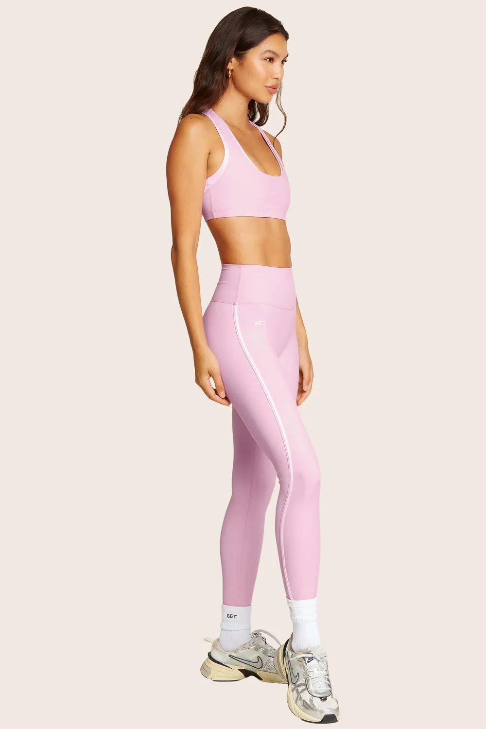 SPORTBODY® STRIPE LEGGINGS - PRIMROSE