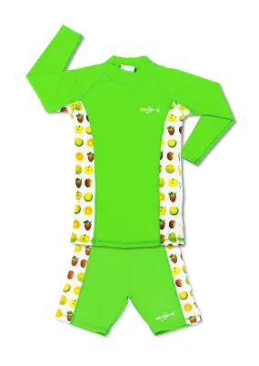 TeePeeTo UV50  Tutti Fruitti Long Sleeve Swim Top and Shorts Set