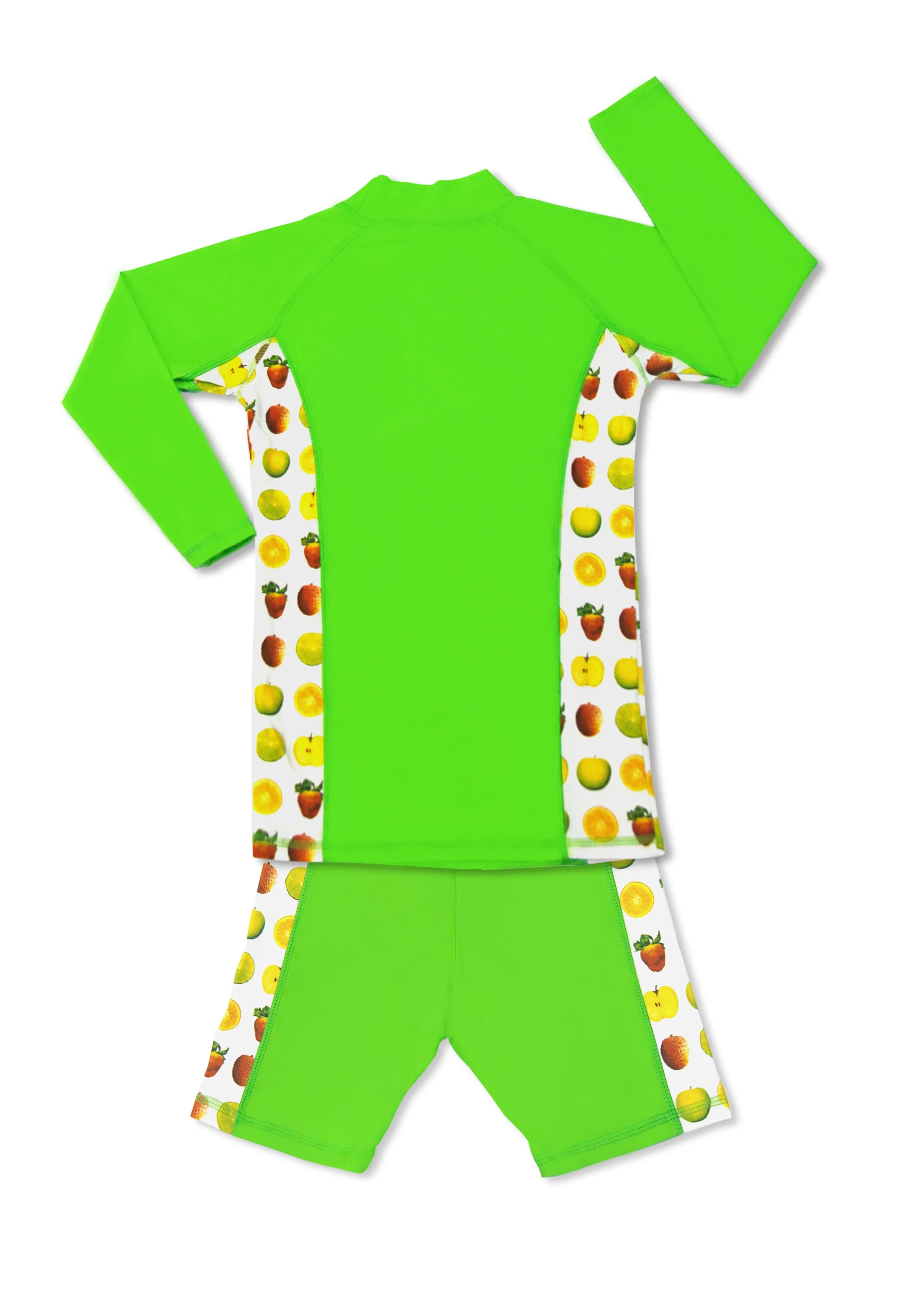 TeePeeTo UV50  Tutti Fruitti Long Sleeve Swim Top and Shorts Set