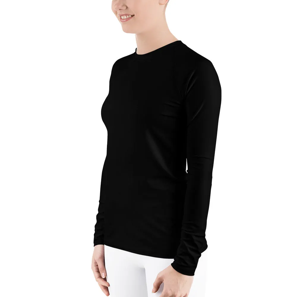 UPF 50 LONG SLEEVES RASH GUARD BLACK