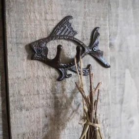 Vagabond Vintage - Antique Cast Iron Fish Wall Hook