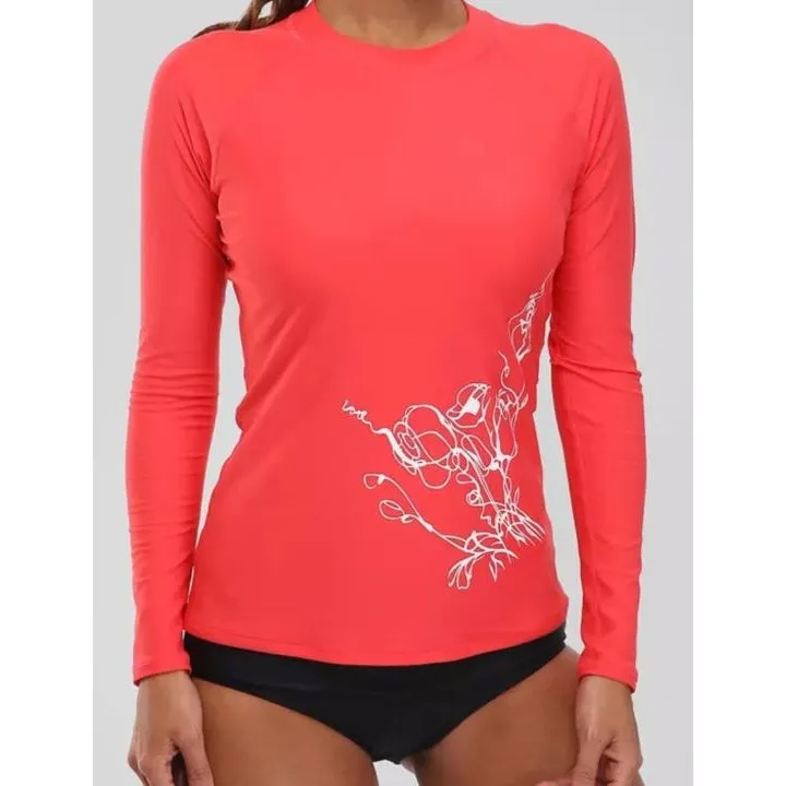 VG Women Elastic Comfortable Ocean Athlete Rash Guard with UV Sun Protection for Water Sports [WS]