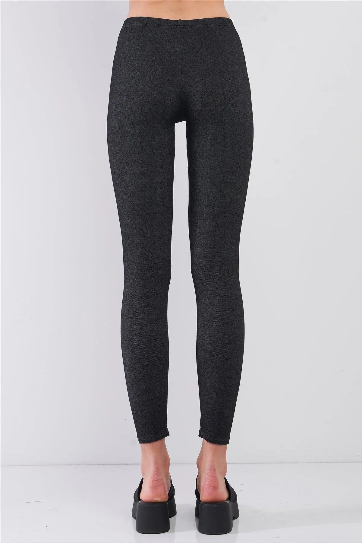 Washed Black Skinny Fit Yoga Workout Leggings