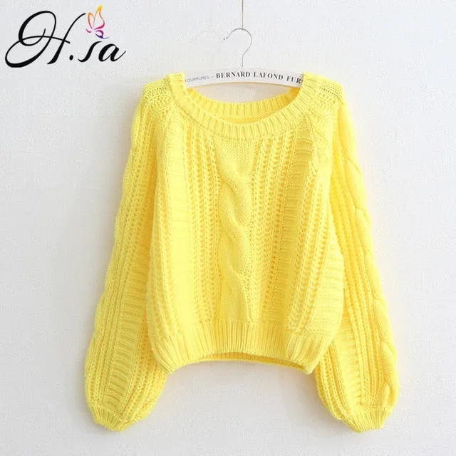 Women Pull Sweaters Chic Short Sweater